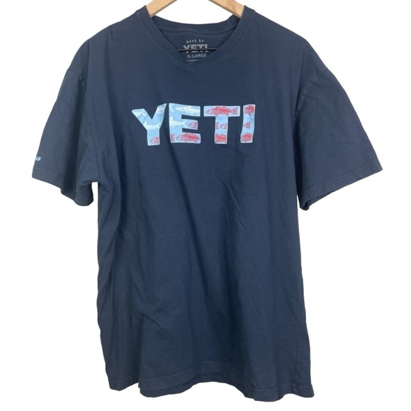 Yeti Men’s Vineyard Navy Blue Logo T-shirt - Picture 1 of 3